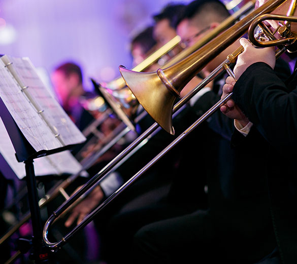 High School Wind Band Trombones